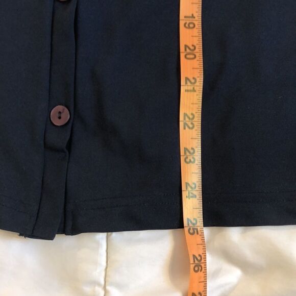 Vintage van Heusen Wms Sz M Navy Blue Cardigan, lightweight used good condition - Picture 12 of 15